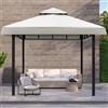 GKXLH Copri tettoia superiore di ricambio impermeabile addensato 3x3 m Copri tetto doppio gazebo per giardino con patio