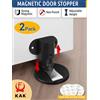 KAK 2PCS Fermaporta regolabile Fermaporta magnetico anti-collisione senza punzonatura Fermaporta invisibile per porta da pavimento Protezione da parete Hardware