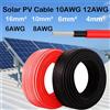 EVSOLAR 4mm2 6mm2 10mm2 16mm2 12AWG 10AWG 8AWG 6AWG Cavo solare Filo fotovoltaico Cavo solare in rame stagnato 30m 50m 100m Cavo solare fotovoltaico