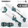 Yofidra Sega da potatura per la lavorazione del legno da giardino ad ramo alto per sega a catena elettrica con palo telescopico senza spazzole per perno batteria Makita 18V