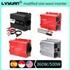 Foval Convertitore per auto portatile con inverter di potenza da 500 W con accendisigari DC12V a AC220V 110 V Convertitore di ricarica per telefono/laptop/fotocamera