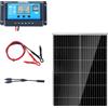 SucceBuy Kit pannello solare monocristallino 100W/200W Modulo fotovoltaico monocristallino ad alta efficienza 12V IP68 impermeabile per campeggio camper