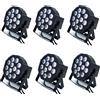 HYULIGHTS 6 pz/LED Par 12x18W RGBWA UV Luce CALDA 12x12W/7X12W/7x18W RGBWA UV 6in1 LED DJ Wash Light Illuminazione scenica Dj Party Discoteca