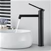 NONE Rubinetto da bagno nero, 360 ° Rubinetto per lavabo girevole per lavabo da appoggio, miscelatore per lavabo moderno