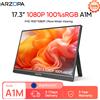 ARZOPA Monitor Portatile 17.3 Pollici 1080P HDR IPS con Supporto e Altoparlanti per PC, Mac, Telefono, Xbox, Switch, PS, HDMI, USB, Schermo Esterno per Laptop