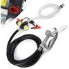 NONE Pompa di Trasferimento Diesel 12V 175W, 45L/min, Elettrica Autoadescante con Pistola Erogatrice e Tubo, Dispenser Carburante Portatile 3500RPM