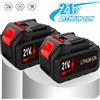 Serie di batterie agli ioni di litio di ricambio 21V 13000mAH per motosega per utensili elettrici Makita/impatto/chiave/grigatura angolare/strumento di lavaggio auto