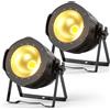 U'King 2PCS 100W COB LED Par Light Alluminio Controllo DMX Bianco caldo/freddo LED Effetto luce scenica per DJ Concerto Festa di nozze