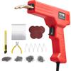 SucceBuy Saldatore di plastica Pistola per saldatura di plastica da 100 W con 800 pezzi di punti metallici a caldo Pistola per saldatura professionale Kit di riparazione per paraurti per auto in
