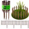 KADAX Garden palizzata 185 cm giardino che squilla recinzione in legno prato bronzo
