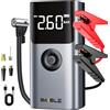 BIUBLE Avviatore di emergenza per auto 4 in 1 2000A con pompa ad aria da 150 PSI e booster batteria 12V per motori a benzina da 8.0L e diesel da 6.0L
