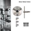 TOOL1SHOoo Mandrino per tornio autocentrante a 3 griffe da 80 mm/100 mm/125 mm, ganascia esterna e set di ganasce interne per macchine utensili CNC/fresatura/foratura