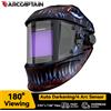 ARCCAPTAIN Casco per saldatura Oscuramento automatico 4 Sensore ad arco con 180 ° Maschera per saldatura a colori reali con vista laterale panoramica ARC MIG MAG TIG CUT