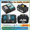 bonacell Per Makita BL1830 Batteria Ricaricabile 6000mAh/9000mAh BL1840 BL1850 BL1860 18V Sostituzione Con Singolo 4A/Doppio Caricatore 6A