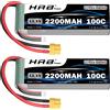 hrb 1/2PCS HRB 3S Lipo Batteria 11.1v 2200mah RC Lipo 100C Con Connettore XT60 per RC Auto Camion 1/12 1/16 RC Auto FPV Drone elicottero