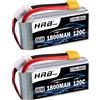 hrb 1/2 pz HRB 3 S 11.1 V 1800 mah Lipo Batteria 120C 3 S RC Lipo Con Connettore XT60 per RC Auto UAU Aereo FPV droni
