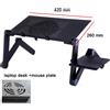 NONE Supporto da scrivania regolabile per laptop Ventola di raffreddamento Lapdesk ergonomico portatile per divano letto PC Tavolo per notebook Scrivania con tappetino per mouse in alluminio
