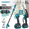 YOFIDRA 3 IN 1 Forbici Elettriche Telescopiche Senza Spazzole 32MM con Motosega da 8 Pollici per Potatura Giardino, Compatibili con Batteria Makita