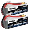 hrb Batteria Lipo HRB 6S 22.2V 6500mah Batteria Drone 100C Con Connettore XT60 per RC Auto Monster RC elicottero 600 700 Drone RC Barca