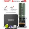 HiBREW H4C Macchina da Caffè Espresso Portatile 3-in-1, Macchina da Caffè da Viaggio con Batteria al Litio da 7500mAh, Autoriscaldante, Compatibile con Capsule Nespresso e Caffè Macinato