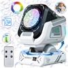 NONE La versione aggiornata della macchina per bolle con telecomando, rotazione automatica e luce RGB, batteria ricaricabile da 1800 mAh, ricarica di tipo C, macchina per bolle adatta per bambini,