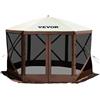 SucceBuy Gazebo da campeggio pop-up Tettuccio da campeggio 6 lati 12' x 12' / 10' x 10' Tenda parasole Tende e tetti Campeggio ed escursionismo