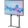 unho Supporto TV mobile UNHO, regolabile in altezza, adatto per TV compatibile con schermi LED LCD da 32-85 pollici, installazione non porosa, compatibile con TV a pannello, supporto TV da pavimento,