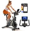 MERACH Cyclette Pastiglie freno Bici stazionaria Bicicletta da ciclismo indoor a basso rumore Capacità di peso 270 libbre Supporto per tablet Corsi fitness