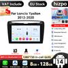 Hizpo Lettore multimediale per auto Android Auto Carplay wireless da 9 pollici per Lancia Ypsilon 2012 - 2020 Carplay 4G Autoradio 360 ° Fotocamera