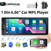 podofo LeeKooLuu 1 Din 6.86 "HD Universal Car MP5 Player Bluetooth FM Radio ricevitore Wireless Carplay Android Auto Multimedia Video USB