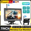 LeeKooLuu 7 "HD Monitor assistenza al parcheggio telecamera di Backup Wireless visione notturna telecamera posteriore impermeabile per camion Trail Bus