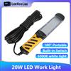 NONE LeeKooluu luce da lavoro a LED con Base magnetica torcia da inondazione portatile a 180 ° lampada da campeggio luce da costruzione per riparazione auto domestica
