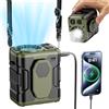 coldSky Ventilatore portatile da 10000 mAh con illuminazione a LED Power Bank Ventilatore da collo sospeso Ventola di raffreddamento con flusso d'aria forte a 5 velocità per lavoro all'aperto