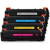 HP CONFEZIONE 4 TONER HP CF540X CF541X CF542X CF543X per HP Color LaserJet Pro M254, M280, M281 compatibili NERO CIANO MAGENTA GIALLO