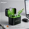 Delgeo AA Batteria al litio ricaricabile 1,5V con custodia di ricarica 3600 mWh Grande capacità compatibile per fotocamera, gamepad, GPS, giocattoli
