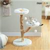 PAWZ Road Albero per gatti a forma di fiore per gatti da interni Torre moderna per gatti in legno con 2 posatoi Raschietto in sisal per accessori per gatti Giocattoli per gatti