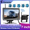 Camecho 7 IPS Monitor per auto Telecamera retrovisiva wireless Visione notturna Backup Parcheggio Vista posteriore Telecamera posteriore AHD per rimorchio camion camper