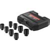 SucceBuy Set di bussole a percussione per dadi dell'asse Set di bussole per dadi mandrino metrici da 8 pezzi con trasmissione profonda da 1/2" Set di bussole trattate termicamente CR-MO