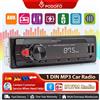 Podofo Autoradio 1din Autoradio Lettore MP3 Ricevitore stereo USB Audio BT/USB/SD/AUX-IN 12V Audio stereo con assistente vocale