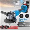 NONE Smerigliatrice Angolare Brushless 21V 125mm a 3 Velocità, Utensile Elettrico Senza Fili per Taglio e Lavorazione del Legno, Compatibile con Batteria Makita 21V