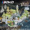 IEDKD Europeo Elfo Città Building Blocks Set Nove in uno Palazzo Gigante Modelli Mattoni Decorazione del Desktop Giocattoli Fai Da Te Per I Bambini Regali di Festa