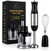 NONE Frullatore manuale 4 in 1 - Miscelatore multifunzione ROYAL SWISS con accessori per frullare, frantumare, tritare ed emulsionare