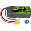 OVONIC Batteria Lipo Ovonic 3S 3600mah 3S 50C 11.1V Confezione con spina XT60 e EC3 per camion RC aereo RC Quadcopter elicottero