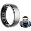 Uhoofit R10 Smart Ring con dock di ricarica Uomo Donna Salute Monitoraggio della frequenza cardiaca del sonno IP68 e modalità multi-sport impermeabile 5ATM
