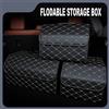 NONE Scatola organizer per bagagliaio per auto, grande capacità, strumenti multiuso per auto, borsa portaoggetti, stivaggio, riordino, pelle, pieghevole per emergenza