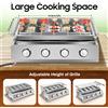 NONE Griglia per barbecue a gas propano a 4 fuochi Griglia per barbecue rimovibile senza fumo Griglia per barbecue portatile per giardino esterno