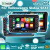 wondefoo Autoradio Android 15 con schermo da 7'', 8'', 9'' con Carplay wireless e Android Auto per VW Amarok, SKODA Fabia, Limousine, Roomster, SEAT Altea, 2 DIN, Stereo GPS, Lettore Multimediale, BT