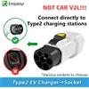 EVqiaoyi Connettore Maschio Tipo 2 a Presa Schuko 220V, Accessori per Auto Elettriche, per Stazioni di Ricarica Tipo 2, Ricarica Scooter