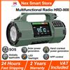 MicroData Nuova radio multifunzionale esterna FM/MW/SW/VHF/WB, generatore di emergenza manuale, torcia a LED ricarica di emergenza allarme SOS, 5000mAh