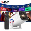 XGODY Proiettore XGODY Mini 4K, 720P Nativo 300 ANSI, Proiettore Smart a Tiro Corto con Android 11, WiFi 6, BT5.4, 180° ° Supporto per Proiettore con Correzione Automatica della Distorsione per Home